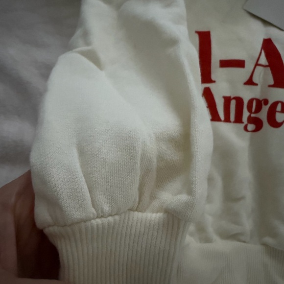 Zara kids Off-White Sweatshirt with Bold Red Text - Picture 2 of 2